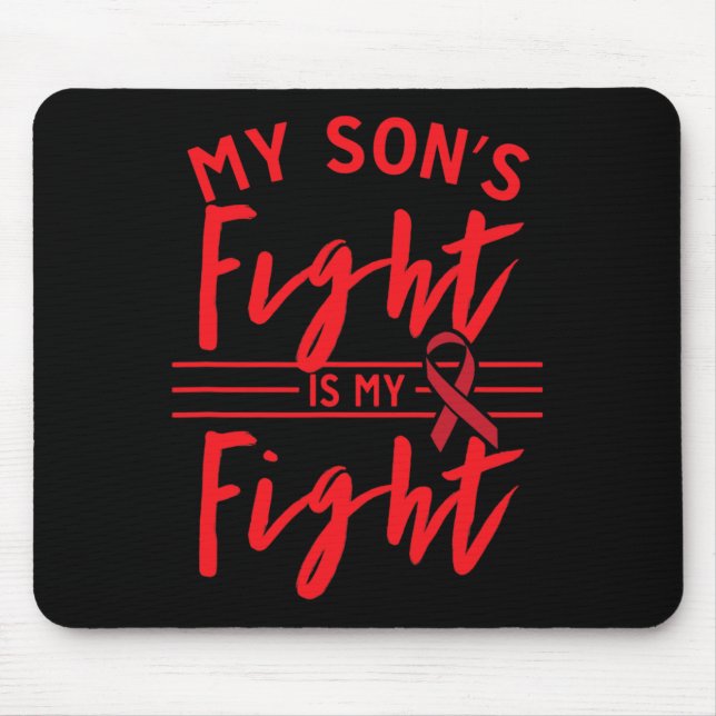 Mousepad My Son's Fight Is My Fight Blood Cancer Awareness  (Frente)