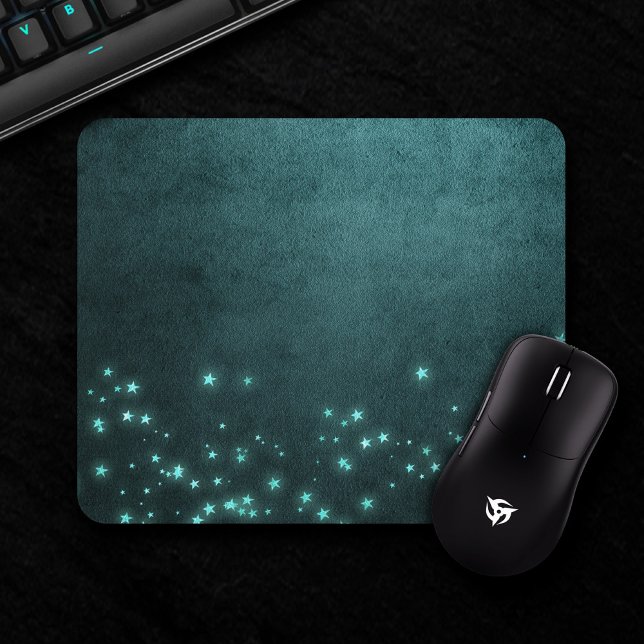 Mousepad Mystic Twilight Stars | Brilho verde-claro profund (Criador carregado)