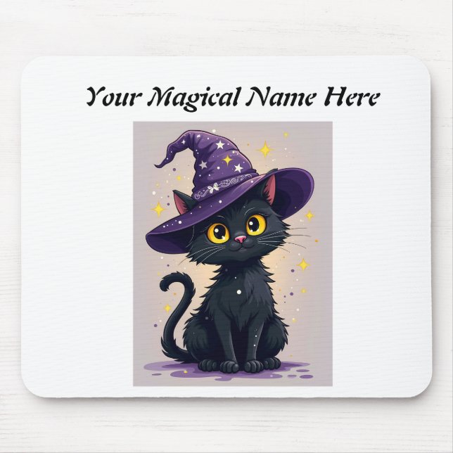 Mousepad Mystical Wizard Cat Fantasy (Frente)