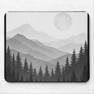 Mousepad Mystische Berglandschaft – Künstlerisches Mauspad 