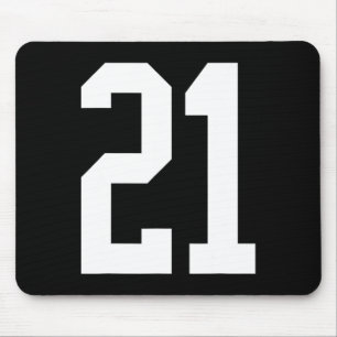 Mousepad Nº 21 Branco 21 Estilo de Ventilador Esportivo Cos