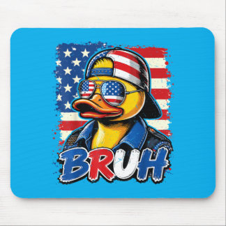 Mousepad N Boy Bro 4th July Rubber Duck Patriotic Aamerican