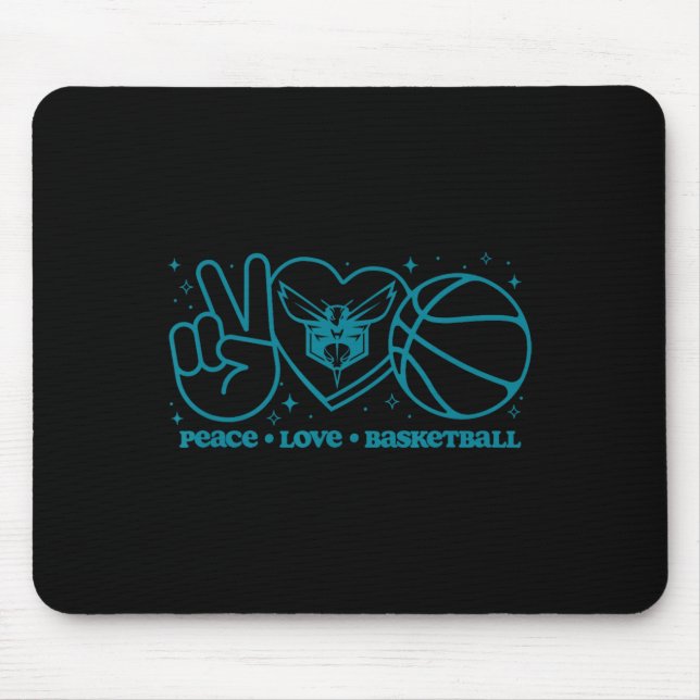 Mousepad N Charlotte Hornets Paz Amor Caveira  (Frente)