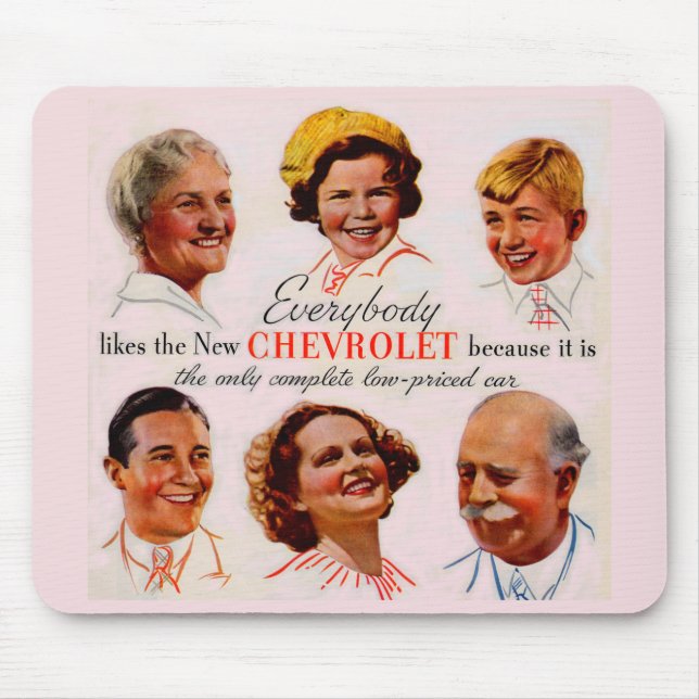 Mousepad Na década de 1930 todo mundo gosta do novo Chevrol (Frente)