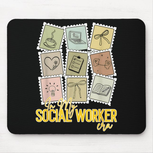 Mousepad Na era dos trabalhadores sociais homens de formatu (Frente)