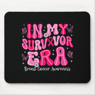 Mousepad Na Era Sobrevivente Retro Groovy Câncer de Mama