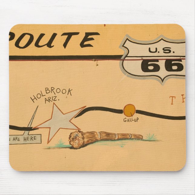 Mousepad NA, EUA, Arizona, Holbrook Rota 66 mural de estrad (Frente)
