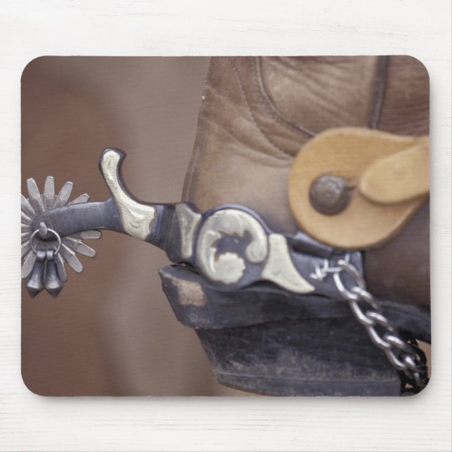 Mousepad NA, EUA, Texas, Lubbock Bota e espora de cowboy (Frente)