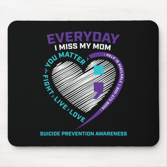 Mousepad Na Memória Adorável Mãe Prevenção De Consciência S (Frente)