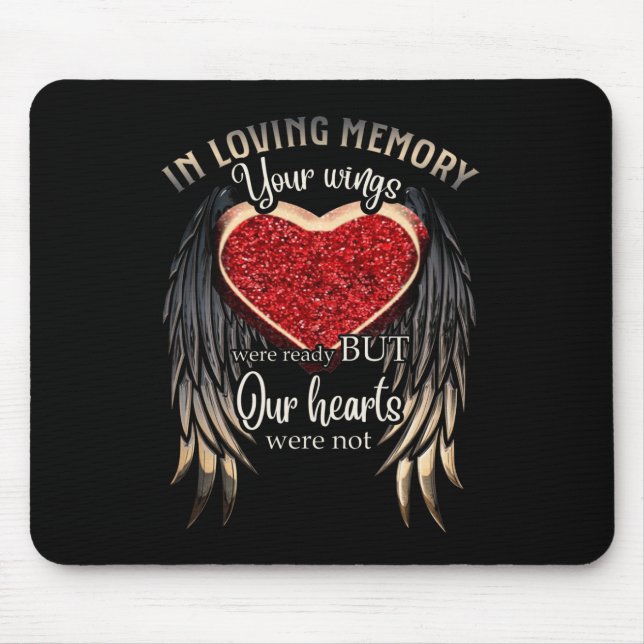 Mousepad Na Memória Adorável, Suas Asas Estavam Prontas (Frente)