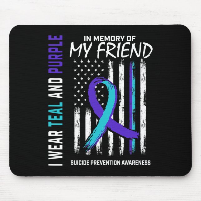 Mousepad Na Memória, Amigo da Prevenção de Consciência Suic (Frente)