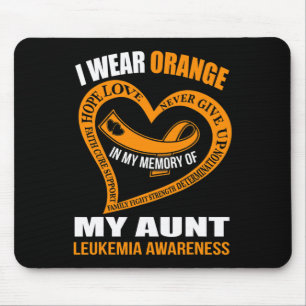 Mousepad Na memória da minha tia LEUKEMIA SENSIBILIZAÇÃO