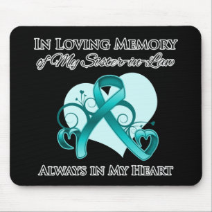 Mousepad Na memória de minha cunhada - câncer de ovário