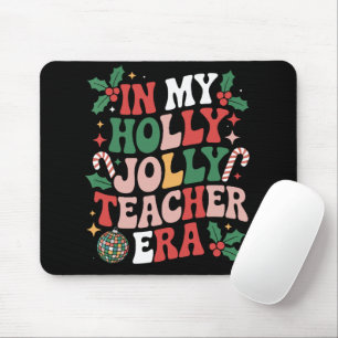 Mousepad Na Minha Alegre Era de Natal Holly Professor Vibes