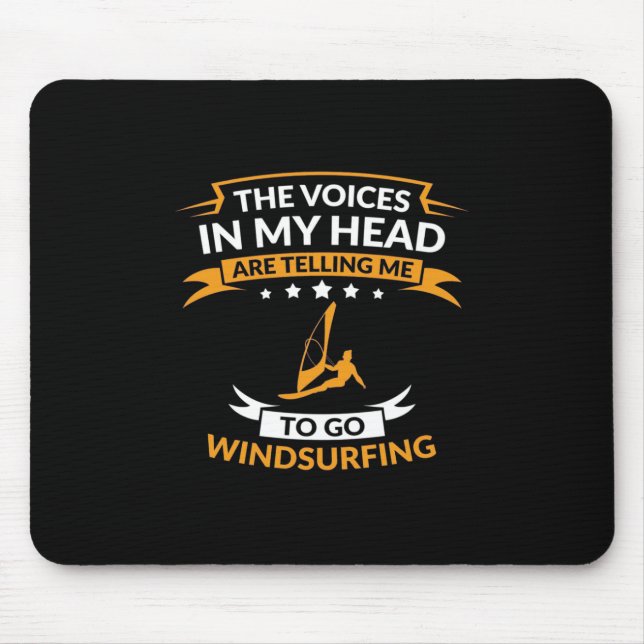 Mousepad Na Minha Cabeça Eu Quero Ir Para O Windsurfing (Frente)