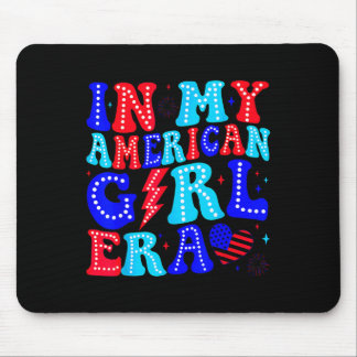 Mousepad Na Minha Era de Garota Americana Retro 4 de Julho