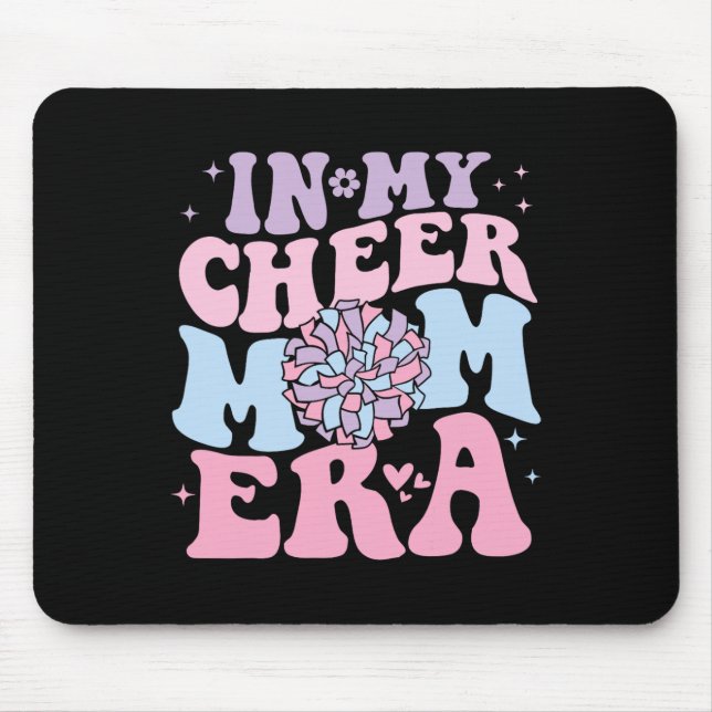 Mousepad Na Minha Era de Mãe de Cheer Groovy Cheerleading F (Frente)