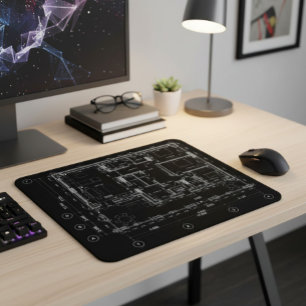 Mousepad Na moda e Blueprint funcional