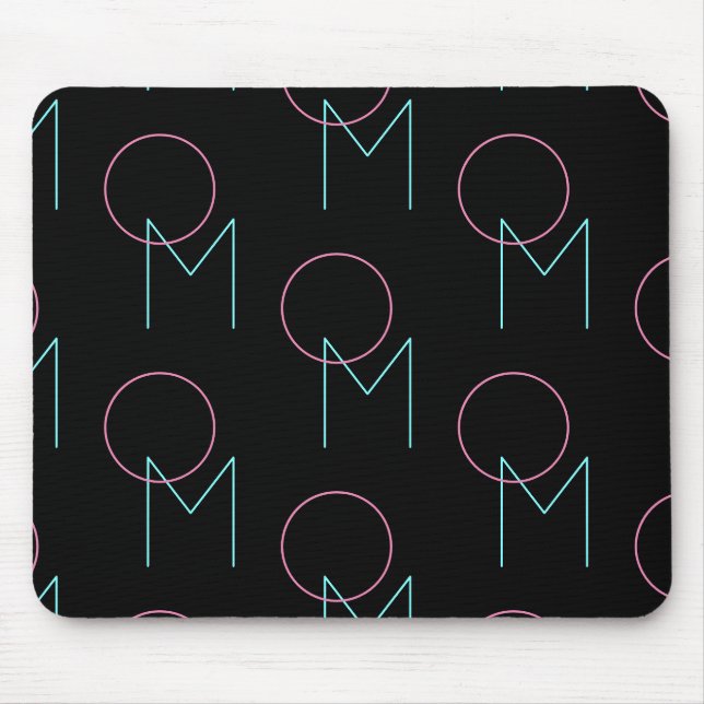 Mousepad Na moda Editável Qualquer Duas Iniciais Modernas e (Frente)