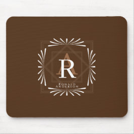 Mousepad Na moda Frame Brown Monograma