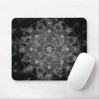 Na moda Marble Black and White Floral Mandala