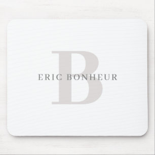 Mousepad Na moda Modern Name & Monograma