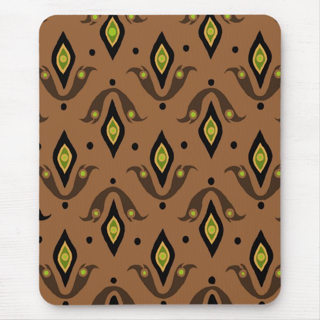 Mousepad Na moda Mousepad, Castanho, Preto, Verde (Frente)