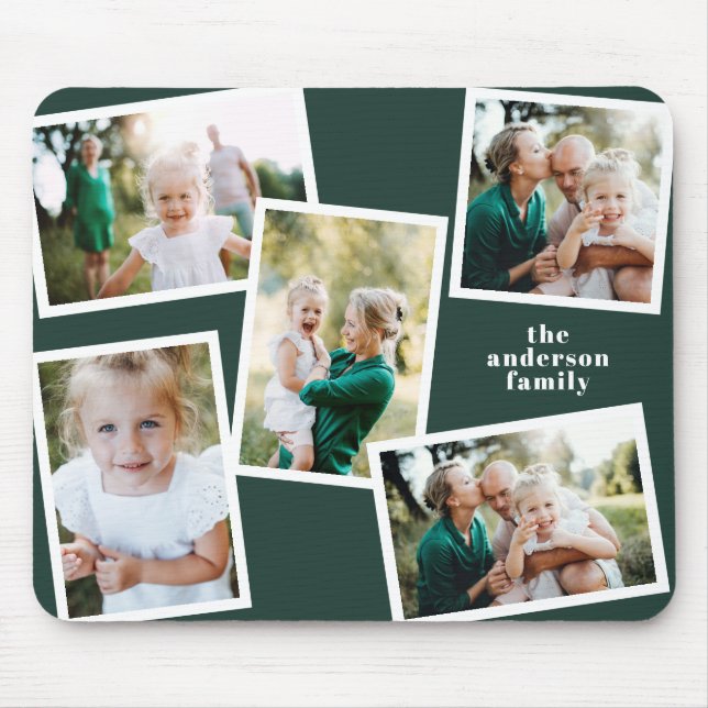 Mousepad Na moda multi-família moderno decor verde (Frente)