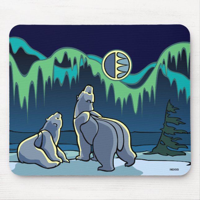 Mousepad Na moda Wildlife Mousepad do Urso Polar (Frente)