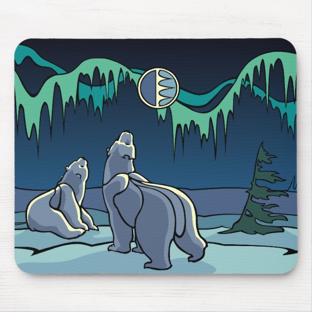 Mousepad Na moda Wildlife Mousepad do Urso Polar (Frente)