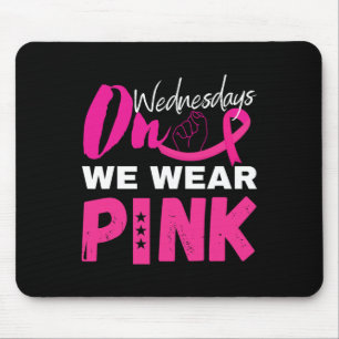 Mousepad Na quarta-feira Vestimos a consciência cor-de-rosa