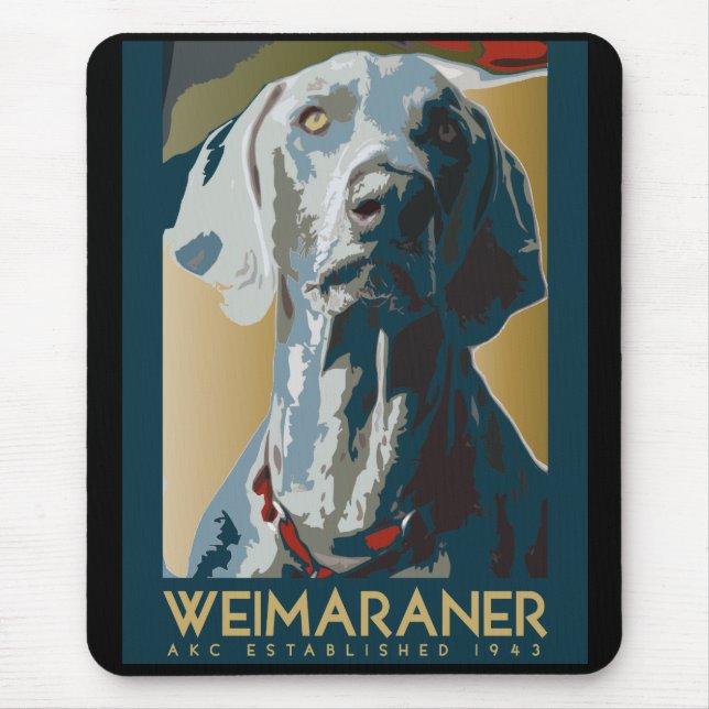 Mousepad Nação de Wewimaraner: Weimaraner 1943 (Frente)