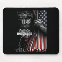 Nação Sob Deus Trump 2024 God American Flag 1