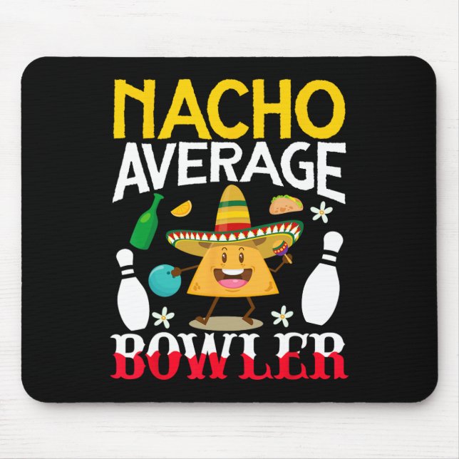 Mousepad Nacho Média Bowler Cinco De Mayo Boliche Mexicano (Frente)