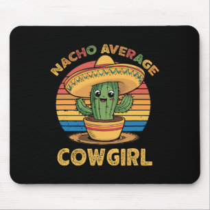 Mousepad Nacho Média Cowgirl Mexicana Cinco De Mayo Engraça