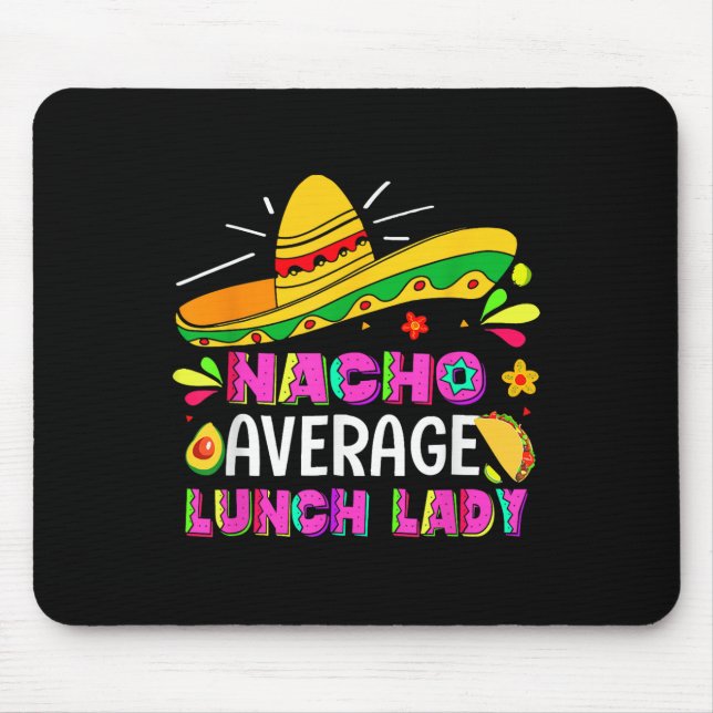 Mousepad Nacho Média de Almoço Lady Cinco De Mayo Fiesta (Frente)