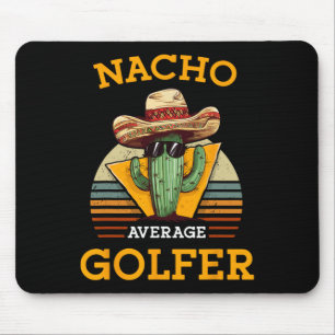 Mousepad Nacho Média Golfer Engraçado Jogador de Golfe Mexi