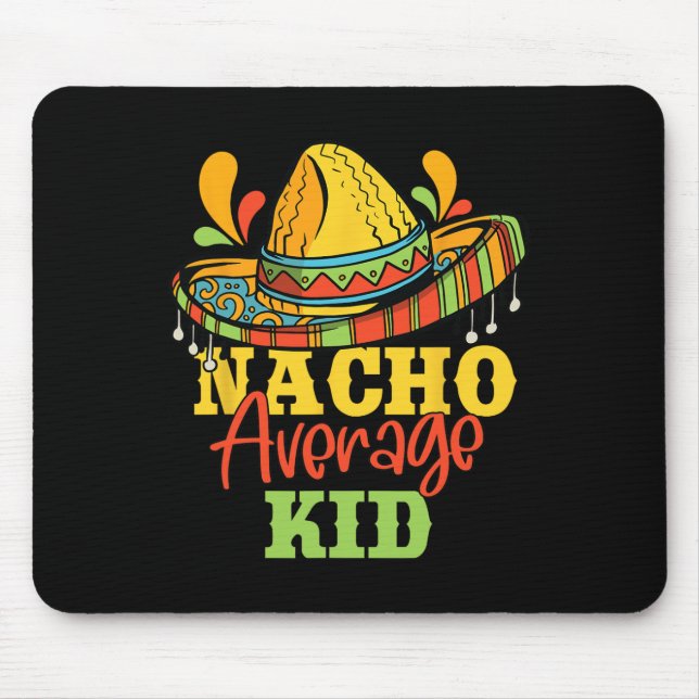 Mousepad Nacho Média Kid Cinco De Mayo Correspondência Mexi (Frente)