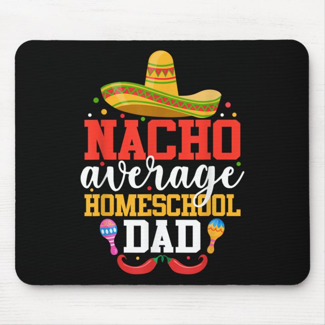 Mousepad Nacho Média Nacional Pai Engraçado Cinco Mexicanos (Frente)