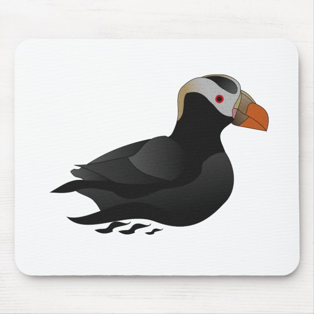 Mousepad Nadação Adorável de Puffin Prequeijado (Frente)