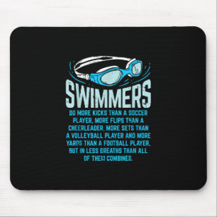 Mousepad Nadadores Fazem Mais Pedras Eu Engraçado Presente