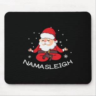 Mousepad Nama-sleigh Namasleigh Santa Engraçado Yoga Natal 