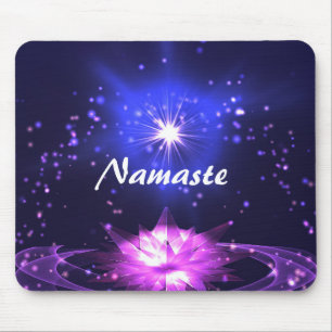 Mousepad Namaste Cotação Purple Crystal Lotus & Star