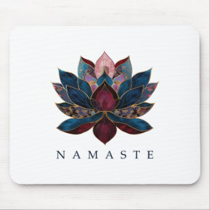 Mousepad Namaste Flor de Lótus Budismo Zen Iogue Budista Bu