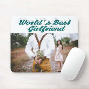 Mousepad Namorada com foto de script verde