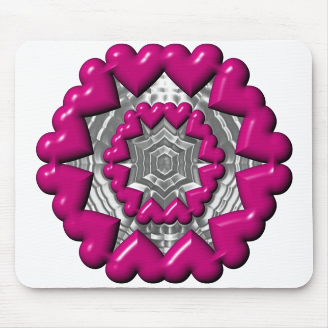 Mousepad Namorados Anel de Corações (Frente)