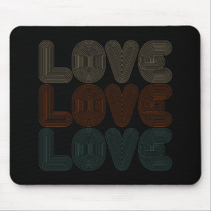Mousepad Namorados de Typografo Simples Retro Love Mousep