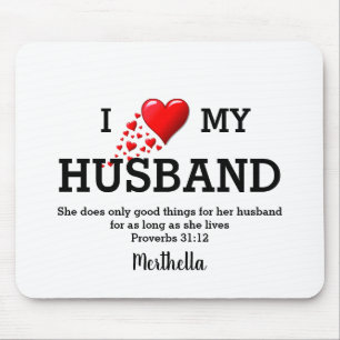 Mousepad Namorados   EU AMO O MEU Pão de Mouse MARIDO