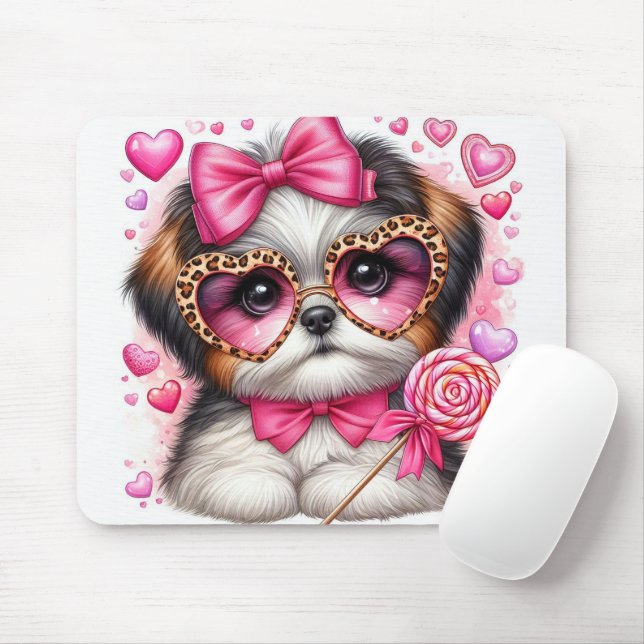 Mousepad Namorados Shih-tzu (Com mouse)