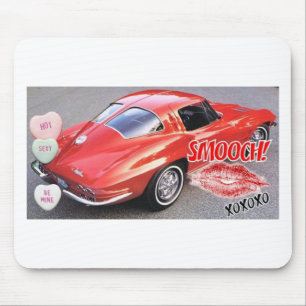 Mousepad Namorados Vermelho Dividir Janela Corvette Clássi